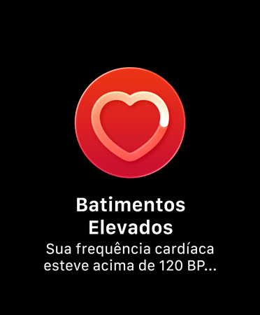 Notifica??o de frequência cardíaca, círculo vermelho, ícone de cora??o centralizado