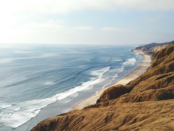 Paysage c?tier panoramique à San?Diego, Californie.