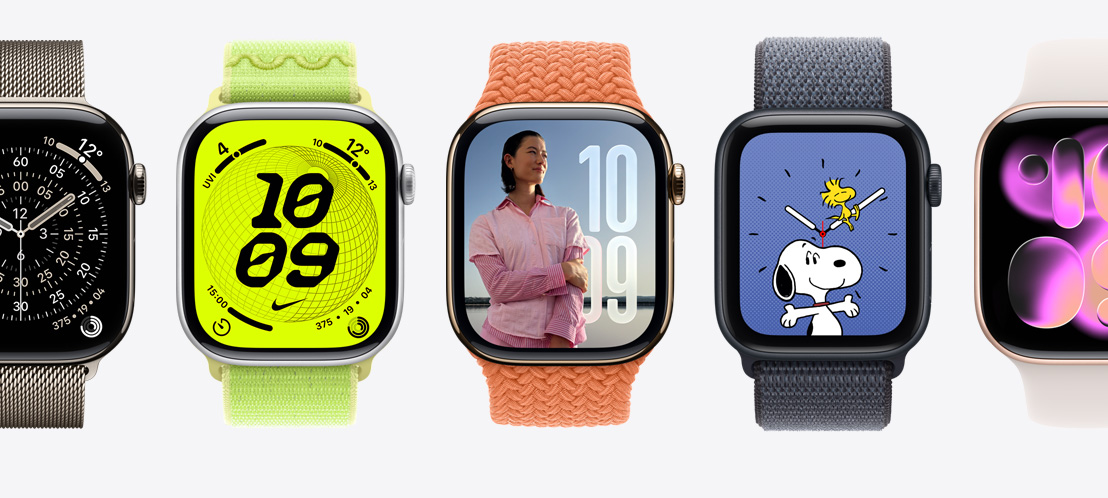 Ciferníky Apple Watch: Orienta?ní běh, Nike, Fotky, Snoopy, Proud