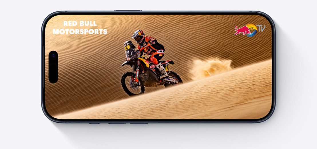 iPhone front exterior, horizontal, Apple TV clip of person in spacesuit, Silo