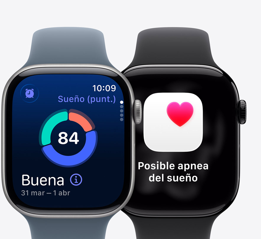 Dispositivos Apple Watch Series 11, Puntuación de Sue?o en la pantalla, notificación de posible apnea del sue?o