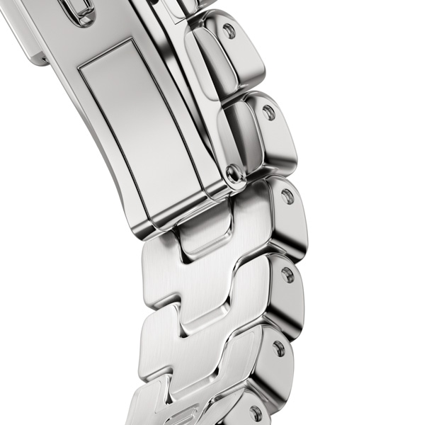 Apple Watch Hermès Series 11 Grand H Fin band, satiné color, quick-release metal buckle