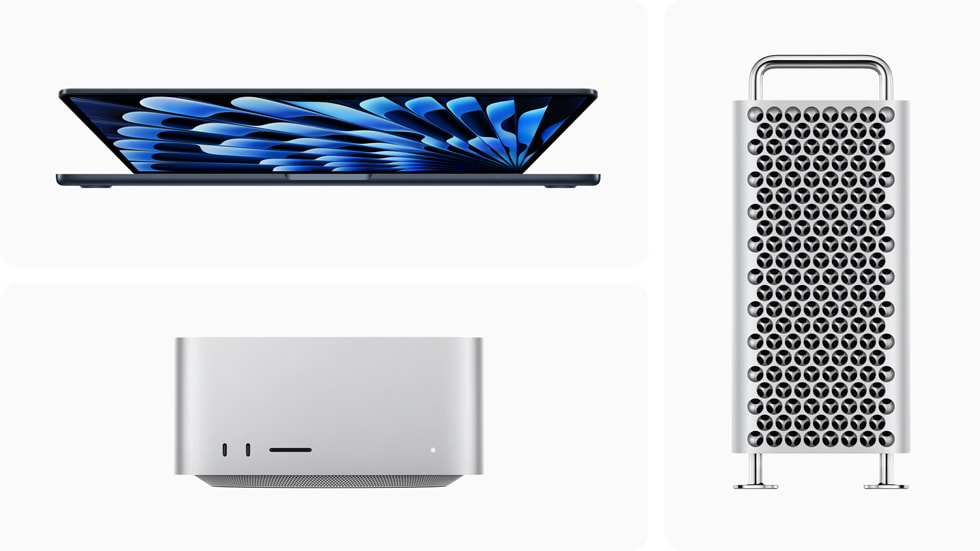 Yeni 15 in? MacBook Air, Mac Studio ve Mac Pro g?steriliyor.