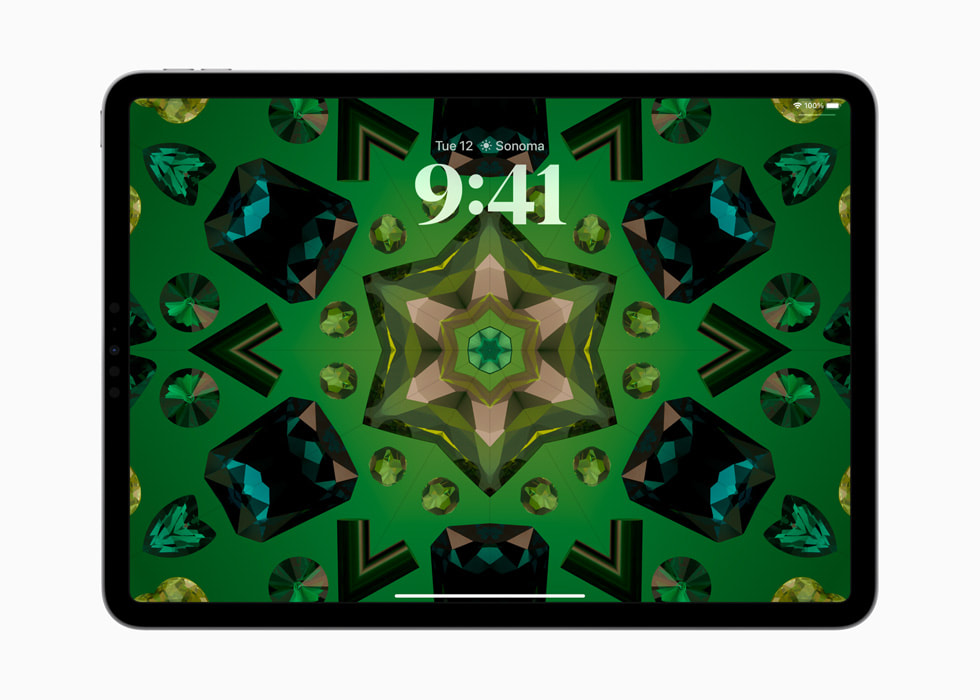 11 in? iPad Pro’da kaleydoskop duvar ka??tl? Kilit Ekran? g?steriliyor.
