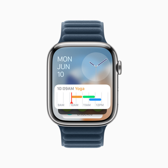 S9 ?ipli Apple Watch’ta Ak?ll? Gruplama ile etkinle?tirilen Takvim g?steriliyor.