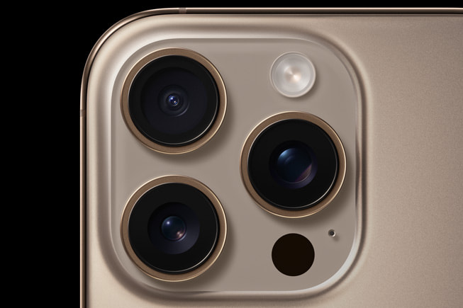 iPhone 16 Pro’nun arkas?ndaki kameralar?n yak?ndan g?rünümü.