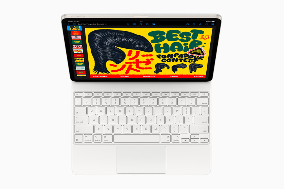 Yeni iPad?Air i?in Magic?Keyboard’un ?nden g?rünümü.
