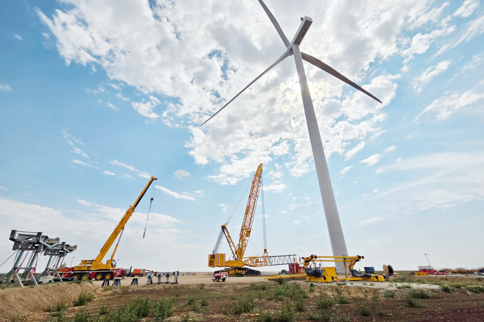An aerial view of an Apple-funded renewable energy operation in Romania.