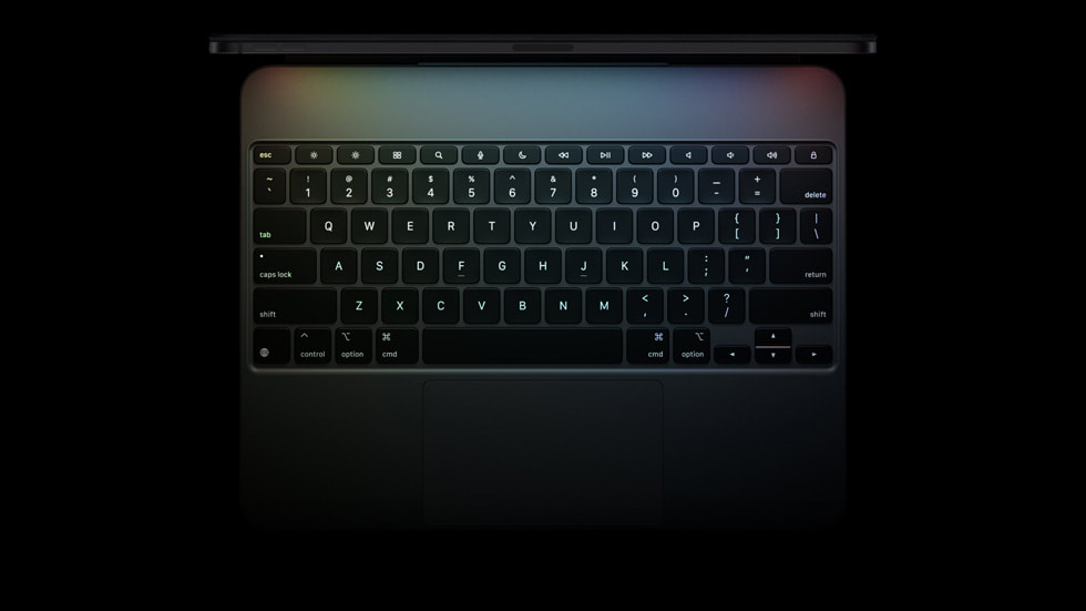 A close-up on Magic Keyboard with the new iPad Pro.