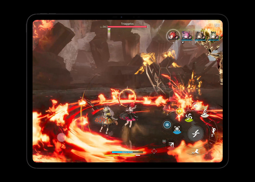 Gameplay from Arknights: Endfield on the new iPad Pro with M5.