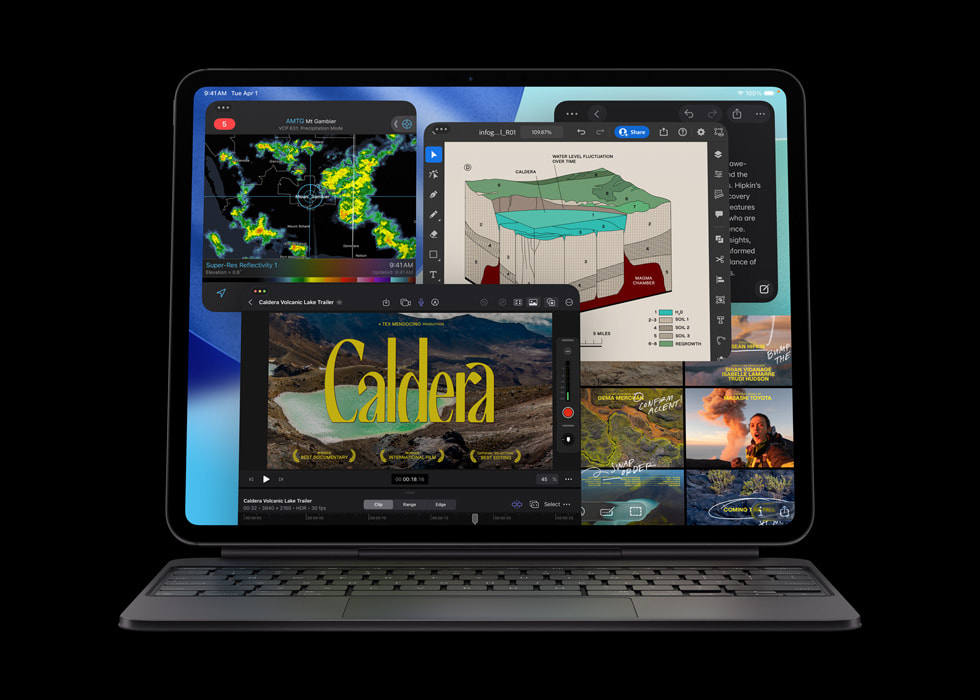 A close-up of the new iPad Pro with M5.