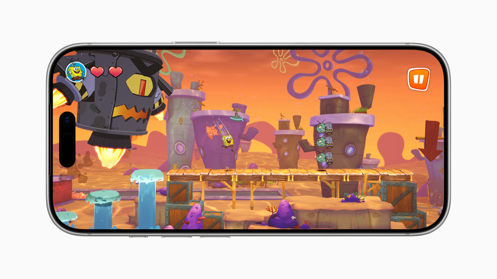 A still from SpongeBob: Patty Pursuit 2 on iPhone 17 Pro.