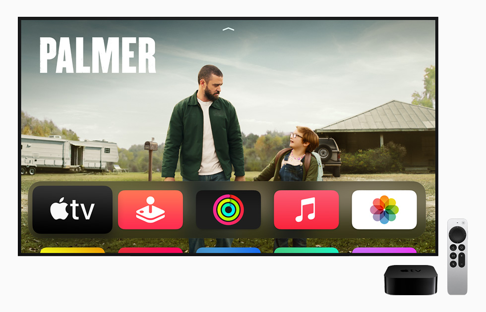 ??? ????? ???? "Palmer" ??? Apple?TV? ?? Apple?TV?4K ?Siri?Remote.