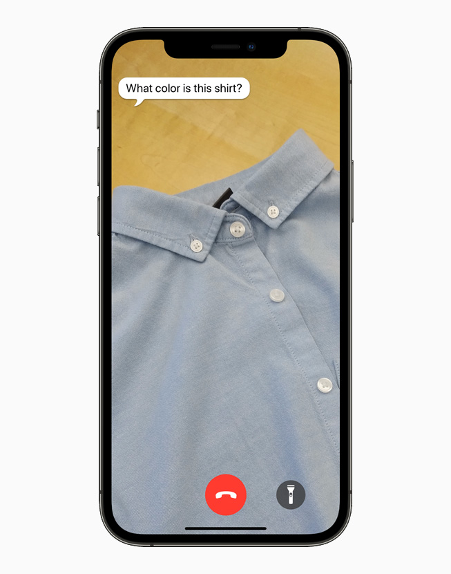 iPhone 12 Pro’da Be My Eyes uygulamas? g?steriliyor.