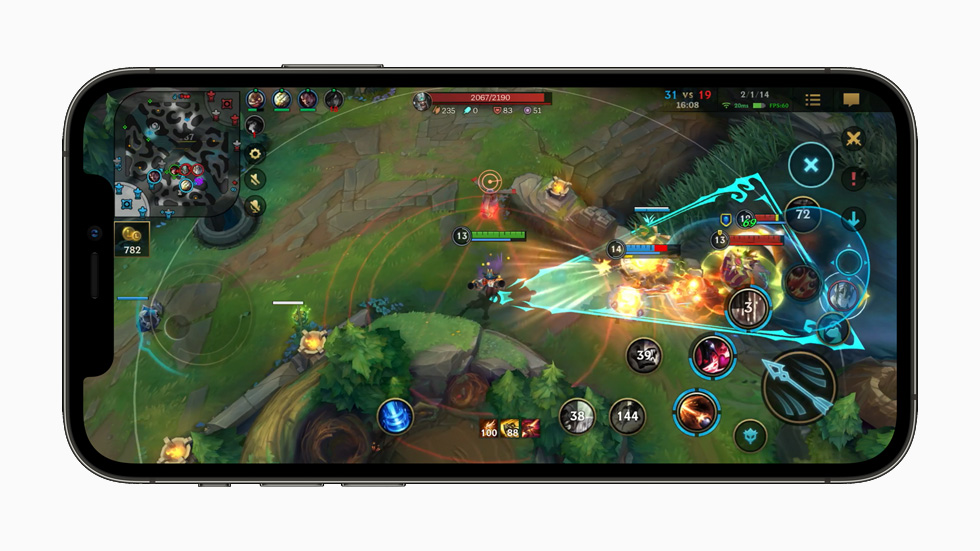 iPhone 12 Pro’da “League of Legends: Wild Rift” oyunu g?steriliyor.