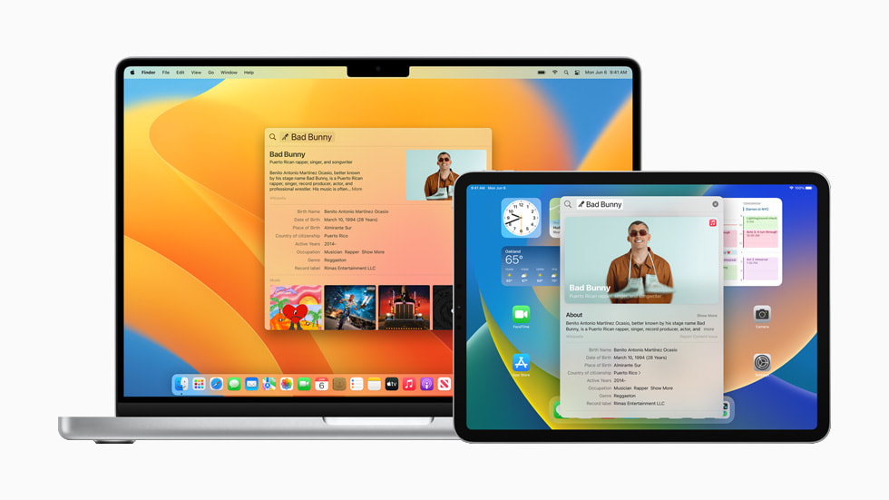 iPad ve MacBook Pro’da Spotlight arama sonu?lar?.