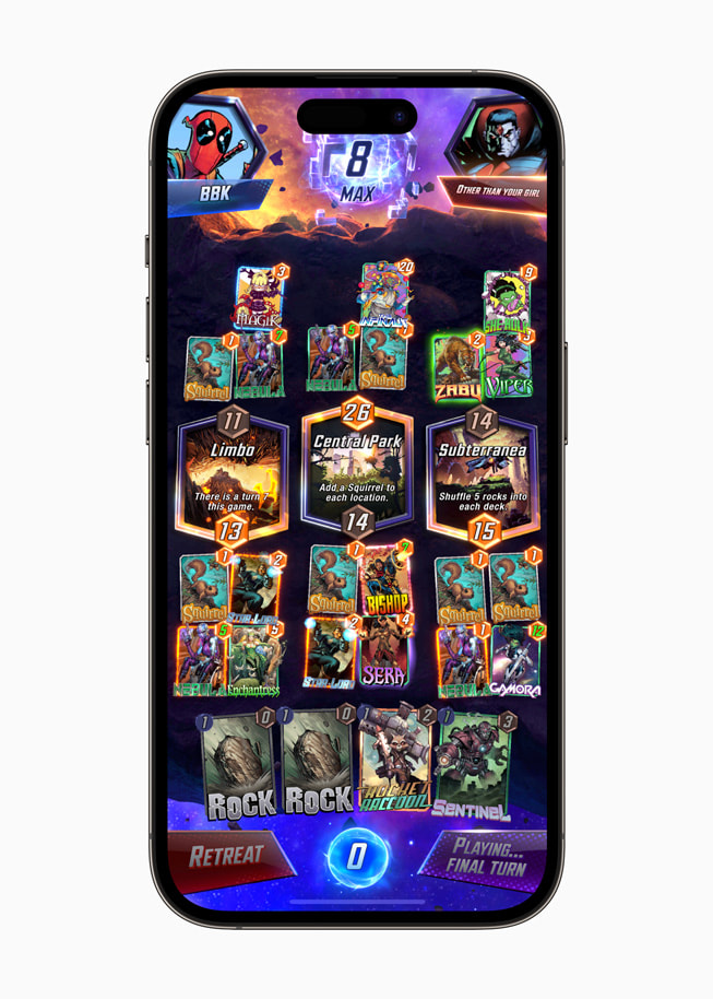 iPhone 14 Pro’da MARVEL SNAP g?steriliyor.