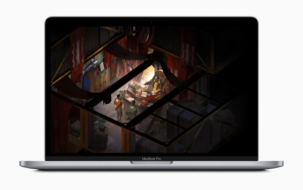 MacBook Pro’da “Disco Elysium” oyunundan bir g?rüntü. 