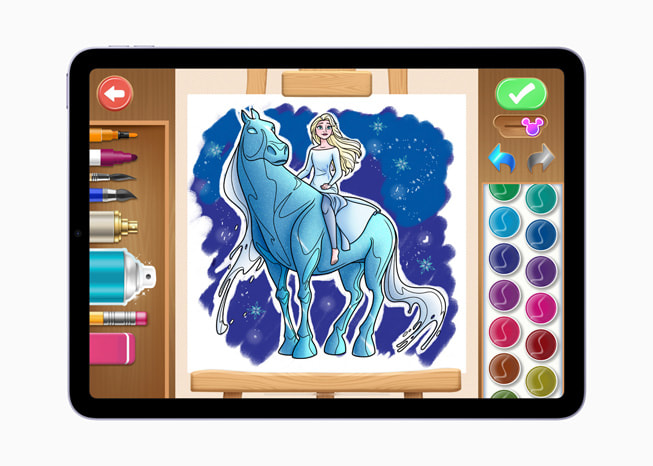 ???? ????? ?? ???? +Disney?Coloring?World ??? ???? iPad?Air ???? ???? ????? Elsa ?? “Frozen” ????? ?????? ????.