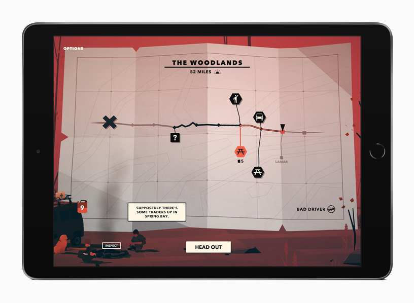 iPad’de “Overland” oynan?rken.