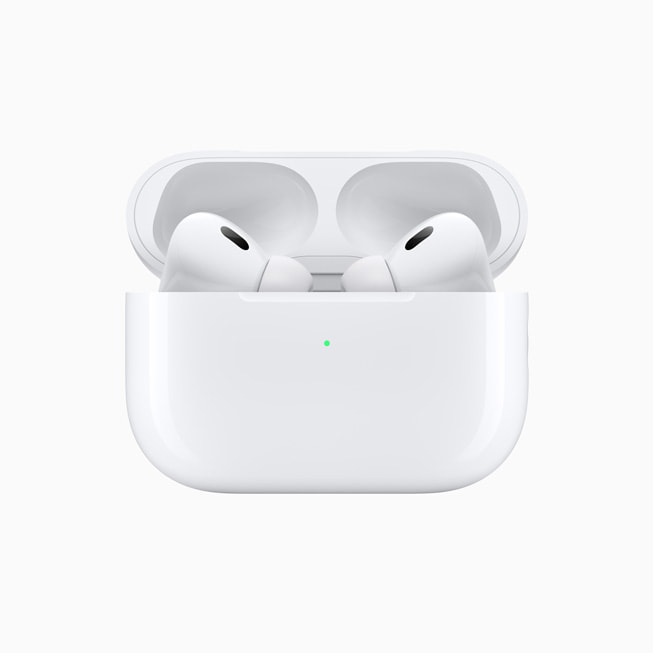 Hình ?nh AirPods Pro (th? h? 2) n?m trong h?p s?c.
