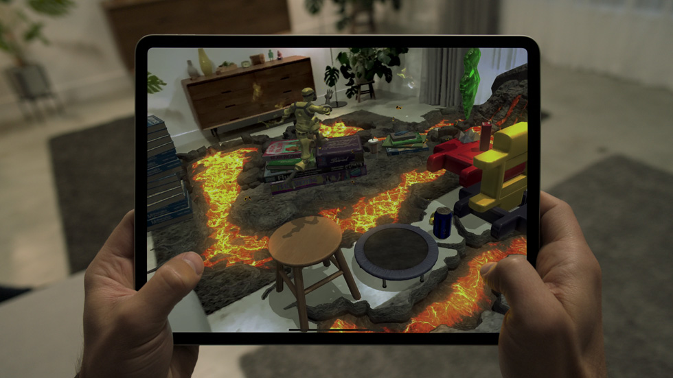 iPad Pro’da bir Apple Arcade oyunu olan Hot Lava.