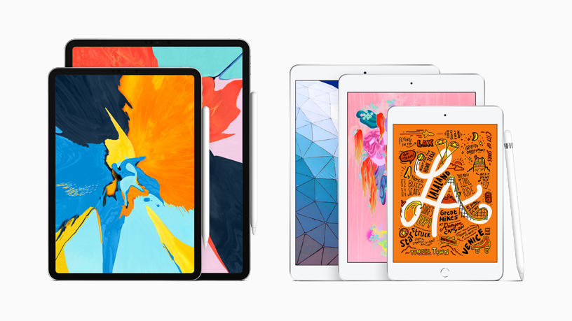 iPad ailesi ve Apple Pencil. 