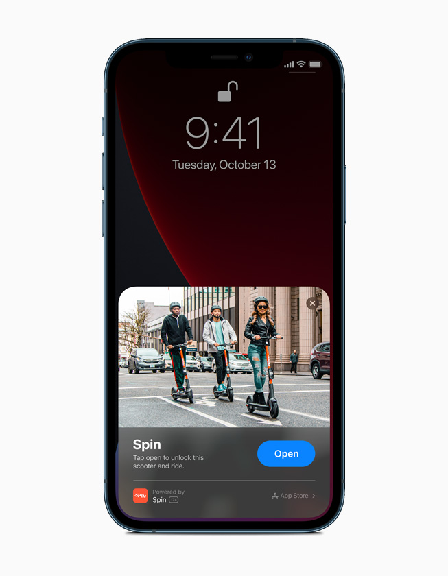 ???? ????? (App Clip) ?????? ??? iPhone 12 Pro.