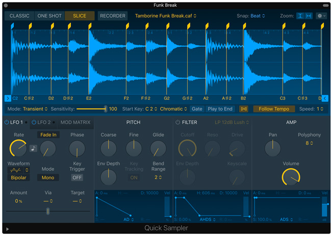 Logic Pro X’te Quick Sampler ?zelli?i.