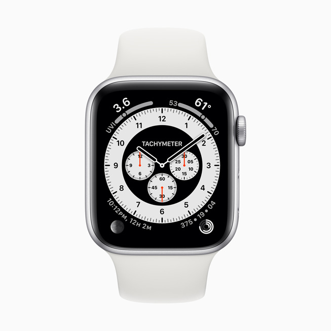 Apple Watch 5’te Chronograph Pro kadran? g?rüntüleniyor.