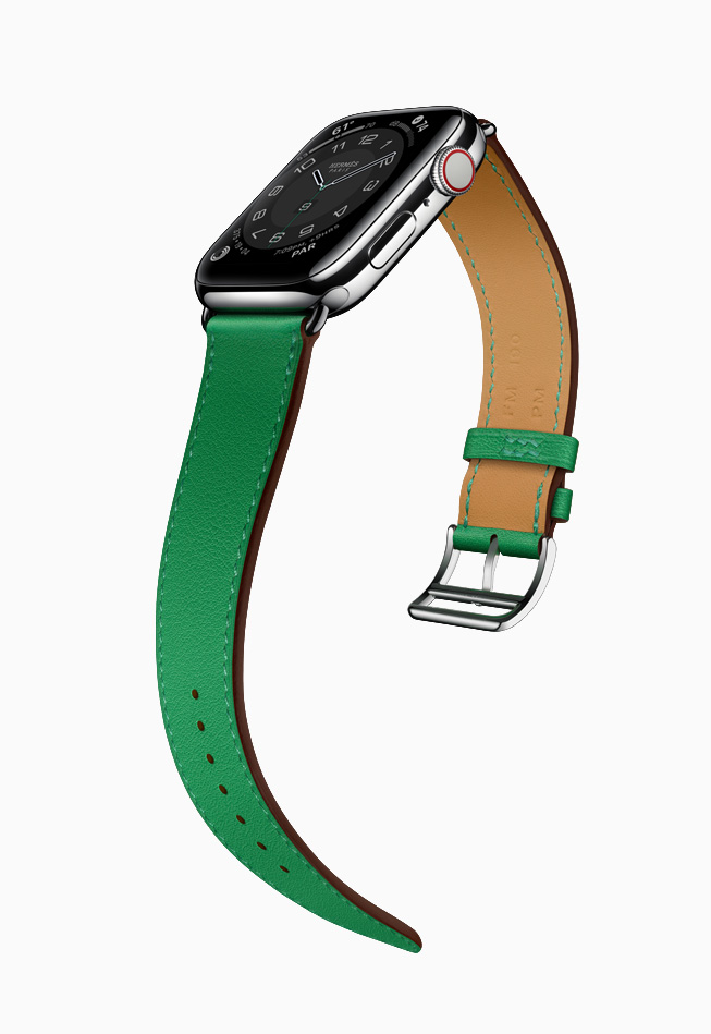 Ye?il kay??l? Apple Watch Hermès.