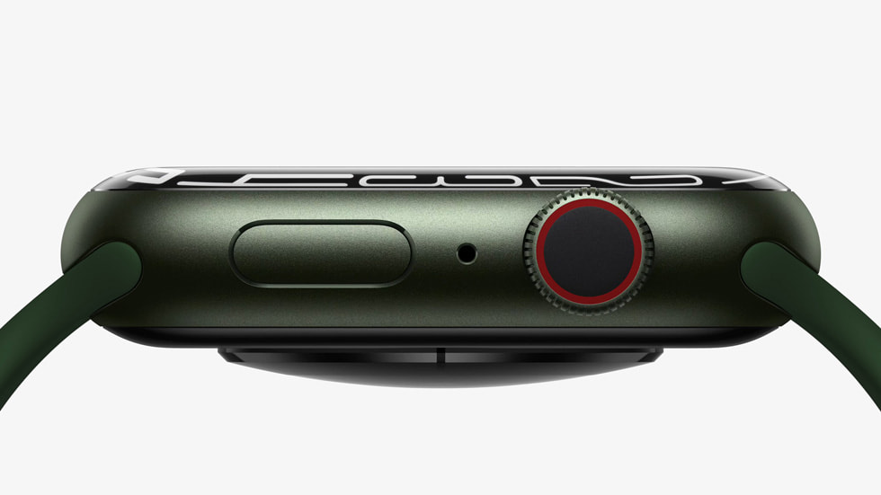 Apple Watch Series 7’nin kasas?n?n yandan g?rünümü.