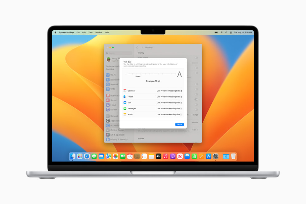 Metin Puntosu ayar? MacBook Air’de g?steriliyor.