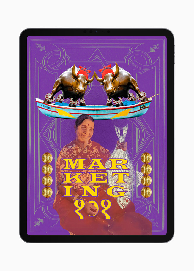 ????? ???????? "Marketing ?0?" (Marketing 101) ????? ??? iPad Pro.