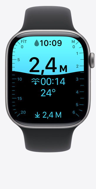 Apple Watch Series 11, alüminyum kasa, roze alt?n rengi, Derinlik uygulamas? ekran?, 2,5 metre dal??