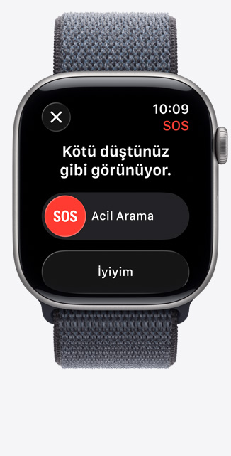 Apple Watch Series 11, alüminyum kasa, uzay grisi renk, Trafik Kazas? Alg?lama uyar?s?, acil arama se?ene?i, Spor Loop, sis moru renk
