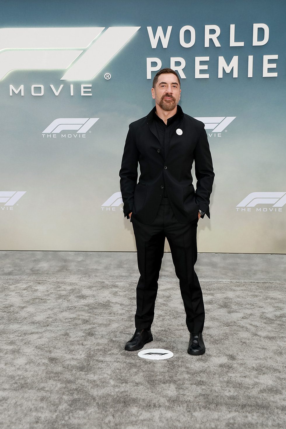 Javier Bardem attends the red carpet arrivals for the world premiere of Apple Original Films’ “F1 The Movie” in Times Square. “F1 The Movie” will be released in theaters and in IMAX in partnership with Warner Bros. Pictures on 27 June, 2025.