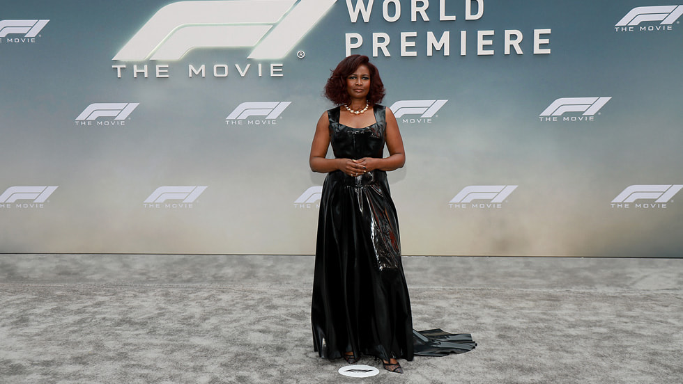 Sarah Niles attends the red carpet arrivals for the world premiere of Apple Original Films’ “F1 The Movie” in Times Square. “F1 The Movie” will be released in theaters and in IMAX in partnership with Warner Bros. Pictures on 27 June, 2025.