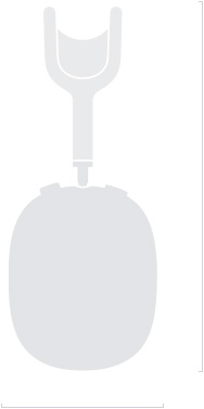 AirPods Max 側(cè)面的插圖，展示高度 187.3 公釐，寬度 83.4 公釐。