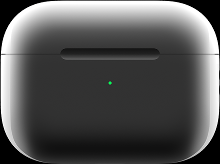 AirPods Pro sortant d’un Bo?tier de charge MagSafe ouvert.
