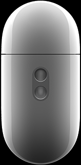 Encoche pour dragonne du c?té droit du Bo?tier de charge MagSafe.