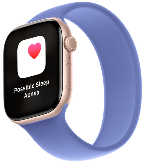 The possible sleep apnea notification showing up on an Apple?Watch Series?10.