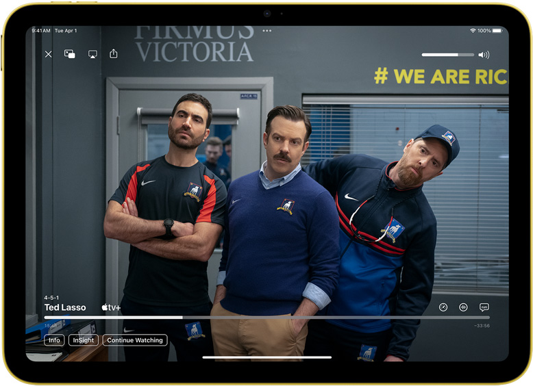 Apple TV+-serien Ted Lasso p? iPad.