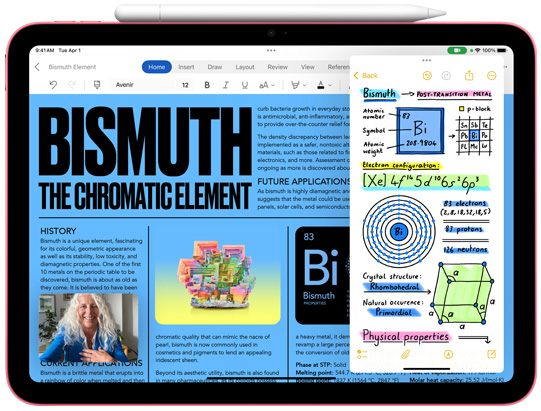 iPad vist forfra med en Apple Pencil, der lader op ovenp?