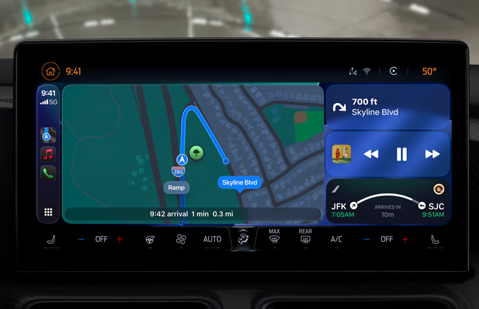 CarPlay en un auto donde destaca su nuevo dise?o