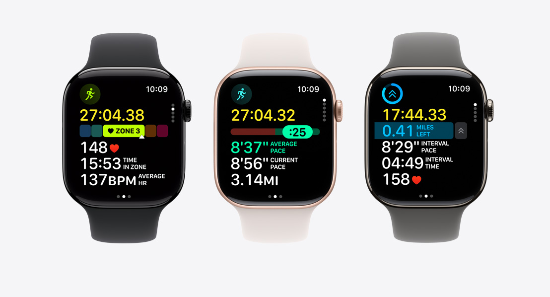 Apple Watch Series 11-sk?rme: Pulszoner, Fartholder og Speciel tr?ning med intervaller